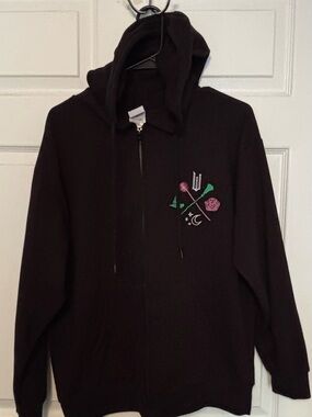 Wicked The Movie Black Zip Up Hoodie (Wicked Label)